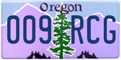 OR license plate 009RCG