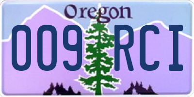OR license plate 009RCI