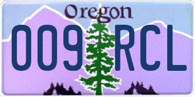 OR license plate 009RCL