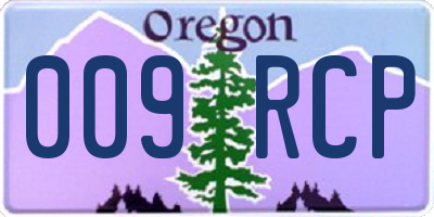 OR license plate 009RCP