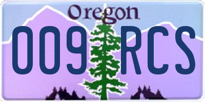 OR license plate 009RCS