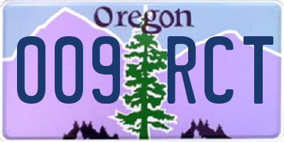 OR license plate 009RCT