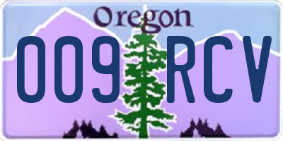 OR license plate 009RCV