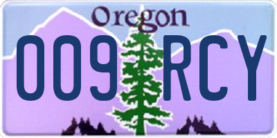 OR license plate 009RCY