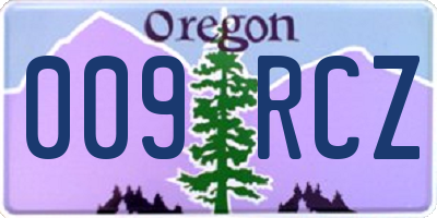 OR license plate 009RCZ