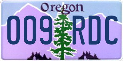 OR license plate 009RDC
