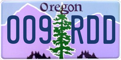 OR license plate 009RDD