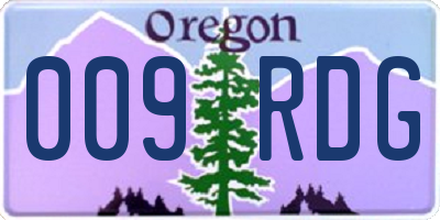 OR license plate 009RDG