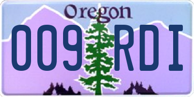 OR license plate 009RDI
