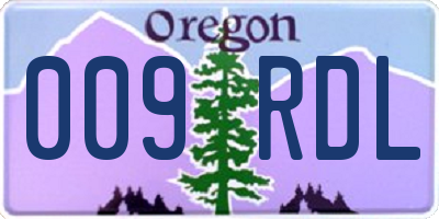 OR license plate 009RDL