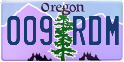 OR license plate 009RDM