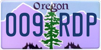 OR license plate 009RDP