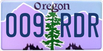OR license plate 009RDR