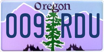 OR license plate 009RDU