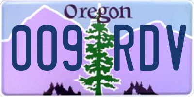 OR license plate 009RDV