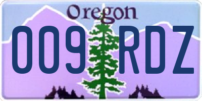 OR license plate 009RDZ