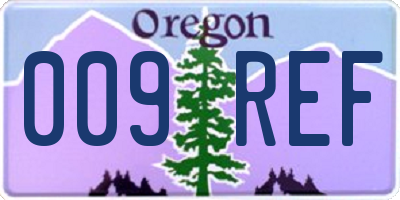 OR license plate 009REF