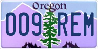 OR license plate 009REM