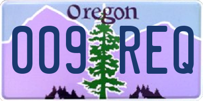 OR license plate 009REQ