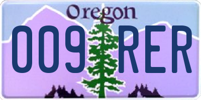 OR license plate 009RER
