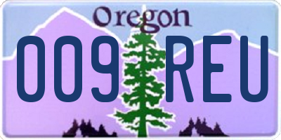 OR license plate 009REU