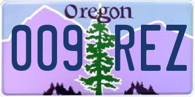 OR license plate 009REZ