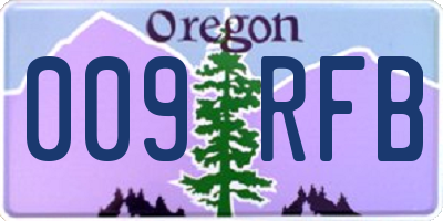 OR license plate 009RFB