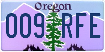 OR license plate 009RFE