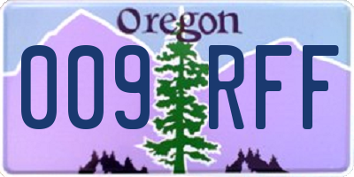 OR license plate 009RFF
