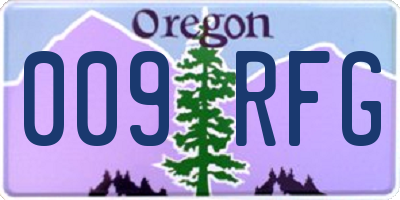 OR license plate 009RFG