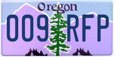 OR license plate 009RFP