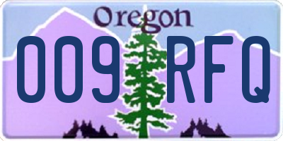 OR license plate 009RFQ