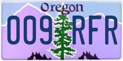 OR license plate 009RFR
