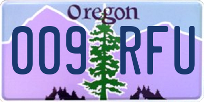 OR license plate 009RFU