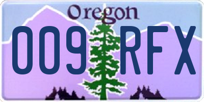 OR license plate 009RFX