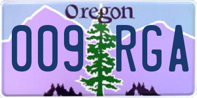 OR license plate 009RGA