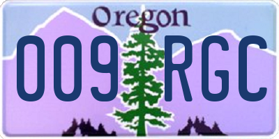 OR license plate 009RGC