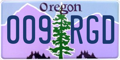 OR license plate 009RGD