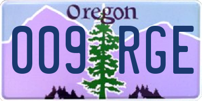 OR license plate 009RGE
