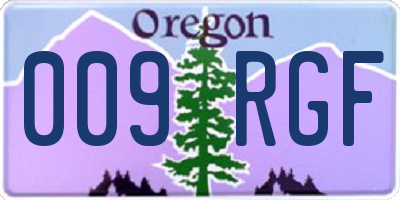OR license plate 009RGF