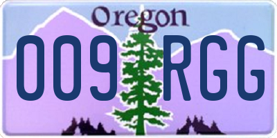 OR license plate 009RGG