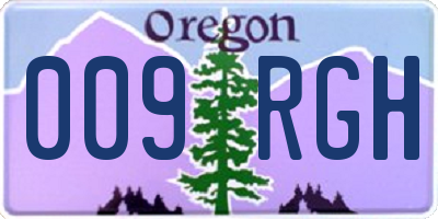 OR license plate 009RGH
