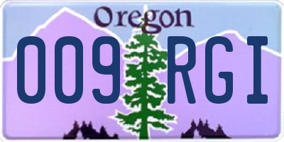 OR license plate 009RGI