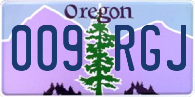 OR license plate 009RGJ