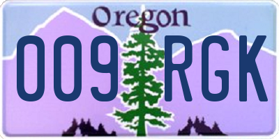 OR license plate 009RGK