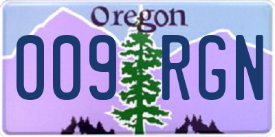 OR license plate 009RGN