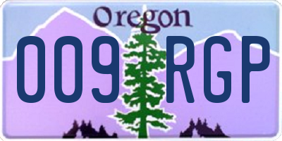 OR license plate 009RGP