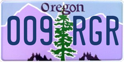 OR license plate 009RGR