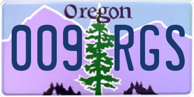 OR license plate 009RGS