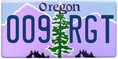 OR license plate 009RGT